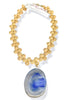 Made In The Deep South 1970s Blue Agate 2970s Chocker Necklace