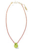 TOVA Milli Pink Chartreuse Necklace