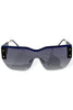 Meant To Be Navy Oversized Shield Sunglasses