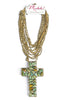 Made In The Deep South 1970s Turquoise Cross 1960s Necklace