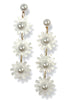 Field of Dandelions White & Pearl Dangle Earrings
