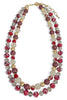 Take It All Wine Beaded Layered Necklace
