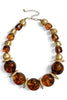 The Harmony Tortoise Graduated Marble Stone & Disk Necklace