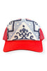 Kilim Trucker Hat - Red 329