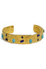 Change Your Mind Gold and Turquoise Cuff Bracelet