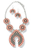 Enough Said Coral Western Pendant Necklace Set
