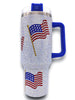 Flag Rhinestone Tumbler | Queen Of Sparkles