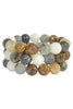 Change Of Mind Grey Beaded Stretch Bracelet Set