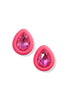 May Hot Pink Crystal Stud Earrings