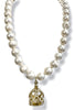 Made in the Deep South 1960s Watch Fob Baroque Pearl Necklace