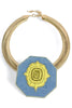 Sunlit Blue & Yellow Pendant Necklace