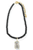 TOVA Denton Jet/Clear Necklace