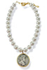 Virtue Vintage Coin Pearl Necklace
