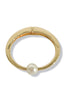Make It Happen Pearl Gold Hinged Bracelet
