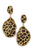 Living Fully Gold and Leopard Drop Earrings
