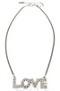 Mini La La Love Antique Silver Clear Necklace