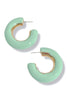 The Real Deal Mint Chunky Hoop Earrings