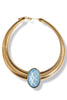 Call It What You Want Icy Blue Stone Omega Necklace - DEVAN