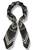 Bethany Black Paisley Scarf Pearl Necklace
