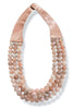 Back In Line Light Pink Beaded Layer Necklace