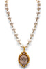 Oval Bespoke Royal Crown Pendant Iconic Pearl Choker | Virgins Saints & Angel