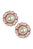 Leaning On You Light Pink Pearl Earrings