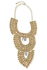 On Point Gold and Clear Statement Necklace
