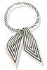 TWT® Alanna Ivory Black Stripe Scarf Necklace
