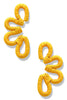 Missed The Moment Yellow Thread Wrapped Earrings *Final Sale*