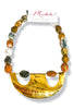 Made in the Deep South 1970s Bib Necklace Piece Jasper Bead Necklace