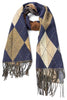 Falling For You Navy Fringe Oblong Scarf