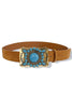 Scout Turquoise Buckle Brown Belt
