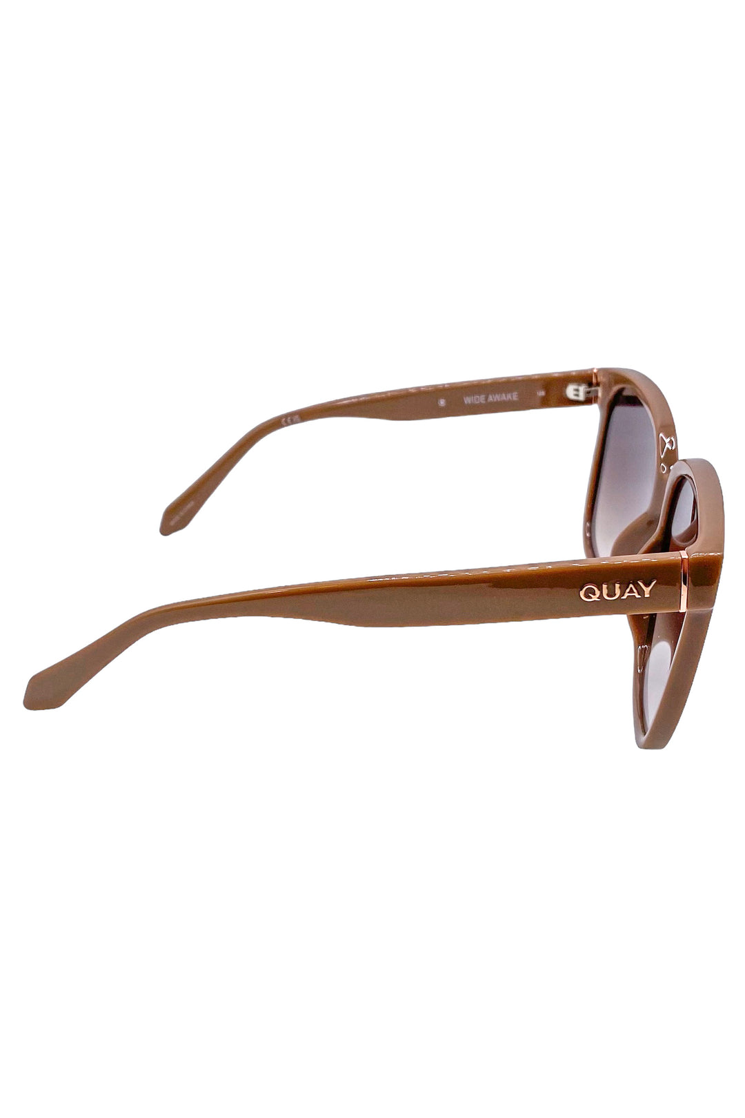 Wide Awake Sunglasses - Oat/Brown | Quay display picture 3