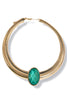 Call It What You Want Green Stone Omega Necklace