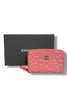 Chanel Camelia Caviar Skin Card Case Pink