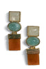 Free Spirit Brown & Turquoise Dangle Earrings