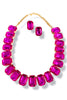 When I Walk Into The Room Fuchsia Statement Necklace