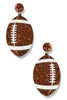 Football Season Leather Earrings