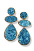 Gentle Stream Flowing Blue Dangle Earrings