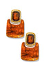 Bold Enough Brown Square Earrings