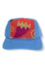 Suzani Neon Blue Kilim Patch Trucker Hat 7