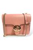 Gucci Interlocking G Leather Chain Shoulder Bag Pink