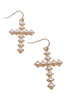 The Redeemer Pearl Cross Earrings