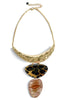Fierce Leopard & Gold Pendant Drop Necklace