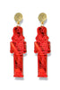 DOORBUSTER Taylor Shaye Red Acrylic Nutcracker Earrings