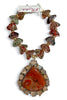 Made in the Deep South 1970s Agate & Quartz Pendant 1960s Glass Beads Necklace