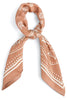 That's A Sign Light Brown Paisley Square Scarf