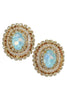 Hollywood Ready Aqua Statement Earrings