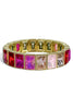 Misty Pink and Red Mix Stretch Bracelet