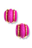 On The Way Out Fuchsia Wide Half Hoop Earrings